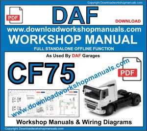 Daf CF75 workshop repair manual